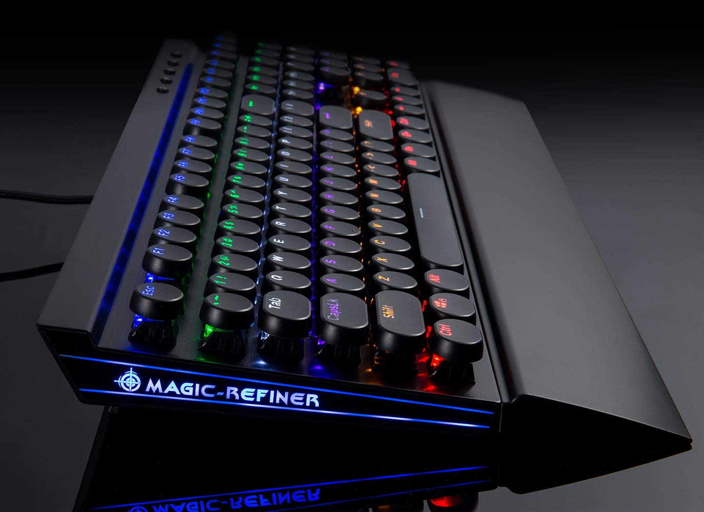 MK7 RGB Mechanical Keyboard Retro Gaming Keyboard-Blue Switches