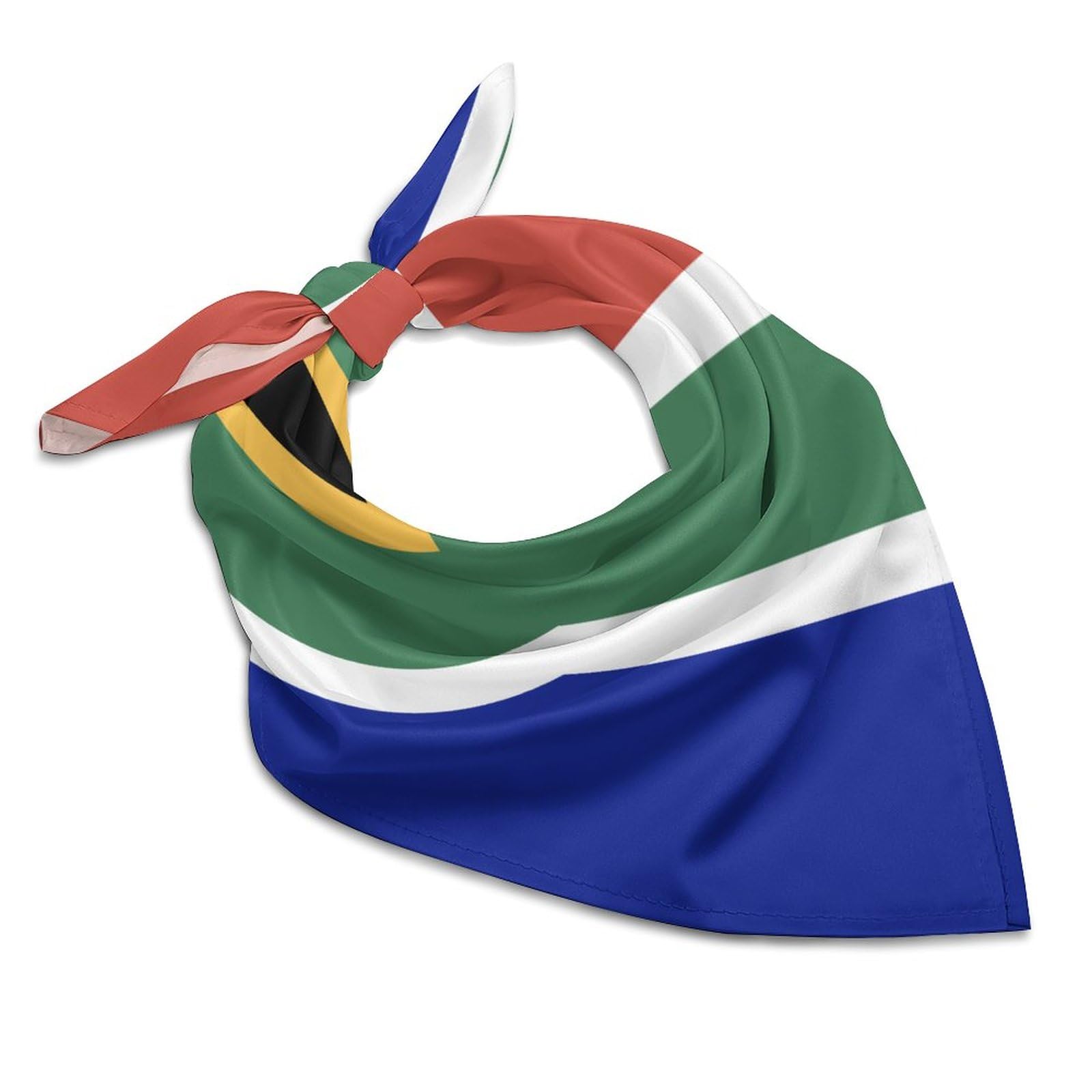 Lznjz Unisex South African Flag Light And Smooth Square Hair Scarf, Bandanas For Women And Men