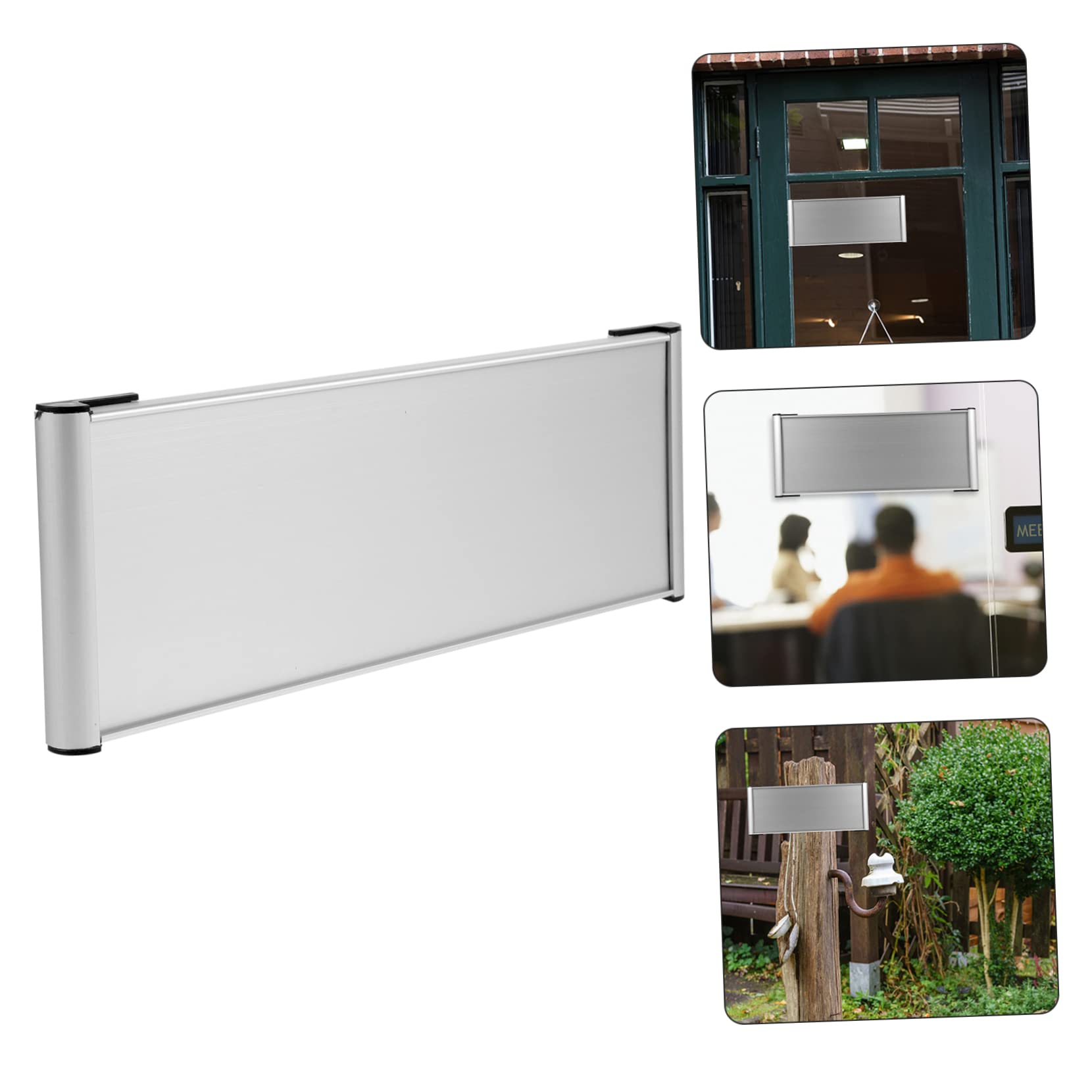 SHOWERORO 10stücke Aluminium Türschild Leeres Namensschild Für Doppelseitige Aluminium-schildplatte Für Gestaltung Leicht Und Langlebig