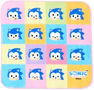 セガフェイブ（SEGA Fave） SONIC＆FRIENDS ハンドタオルA (ソニック マス目)