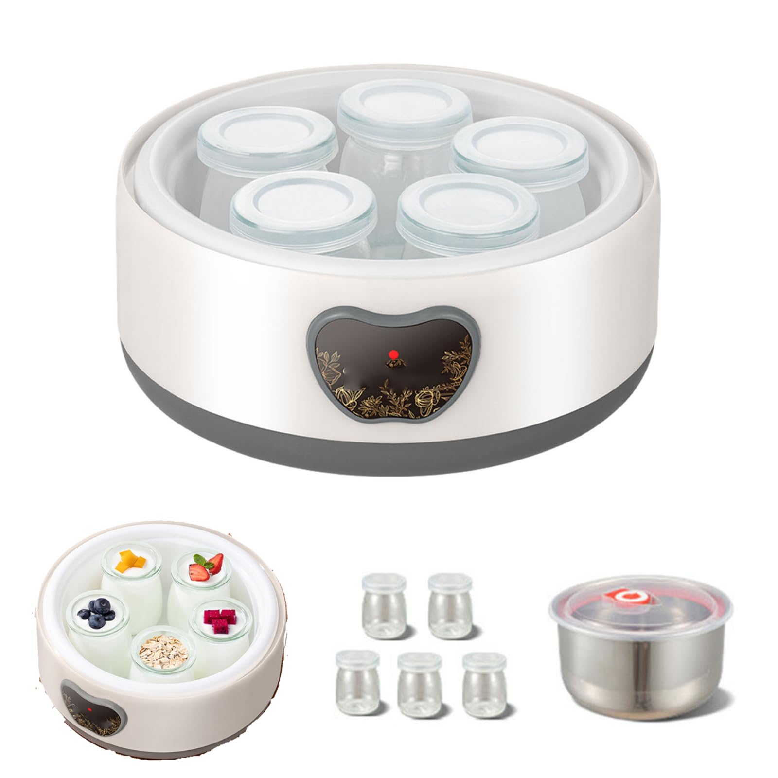 Probiotic Yogurt Maker 36 Hour with Adjustable Temperature and Time Control Automatic Yogurt Maker Machine with LCD Display 1.2L Multi-Function Electric Yogurt Machine for Home Use