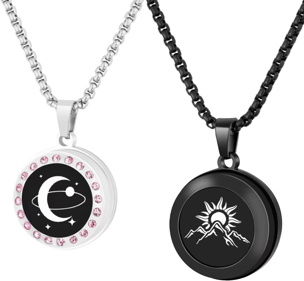Long Distance Touch Necklaces,Vibration & Light up Remote Smart Matching Coup...