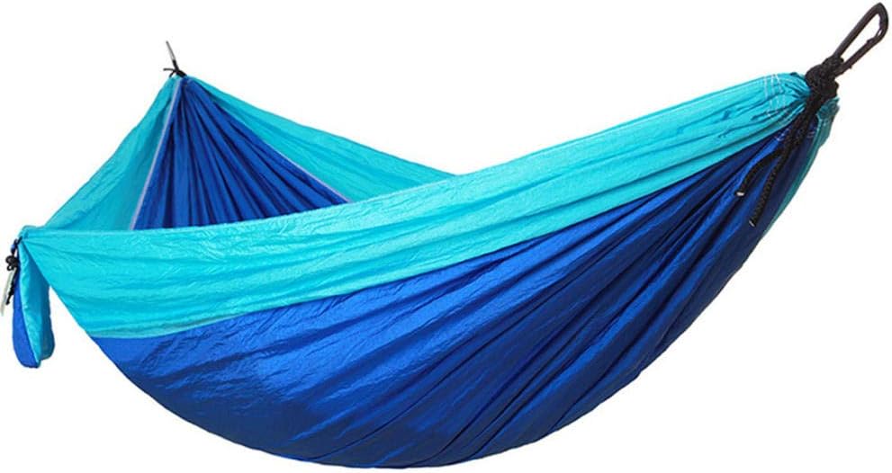 Double Parachute Hammock,260 * 140 Single/Double 210T Parachute Nylon,Durable Nylon Hammock For Outdoor Backpacking Travel Beach Garden Yard