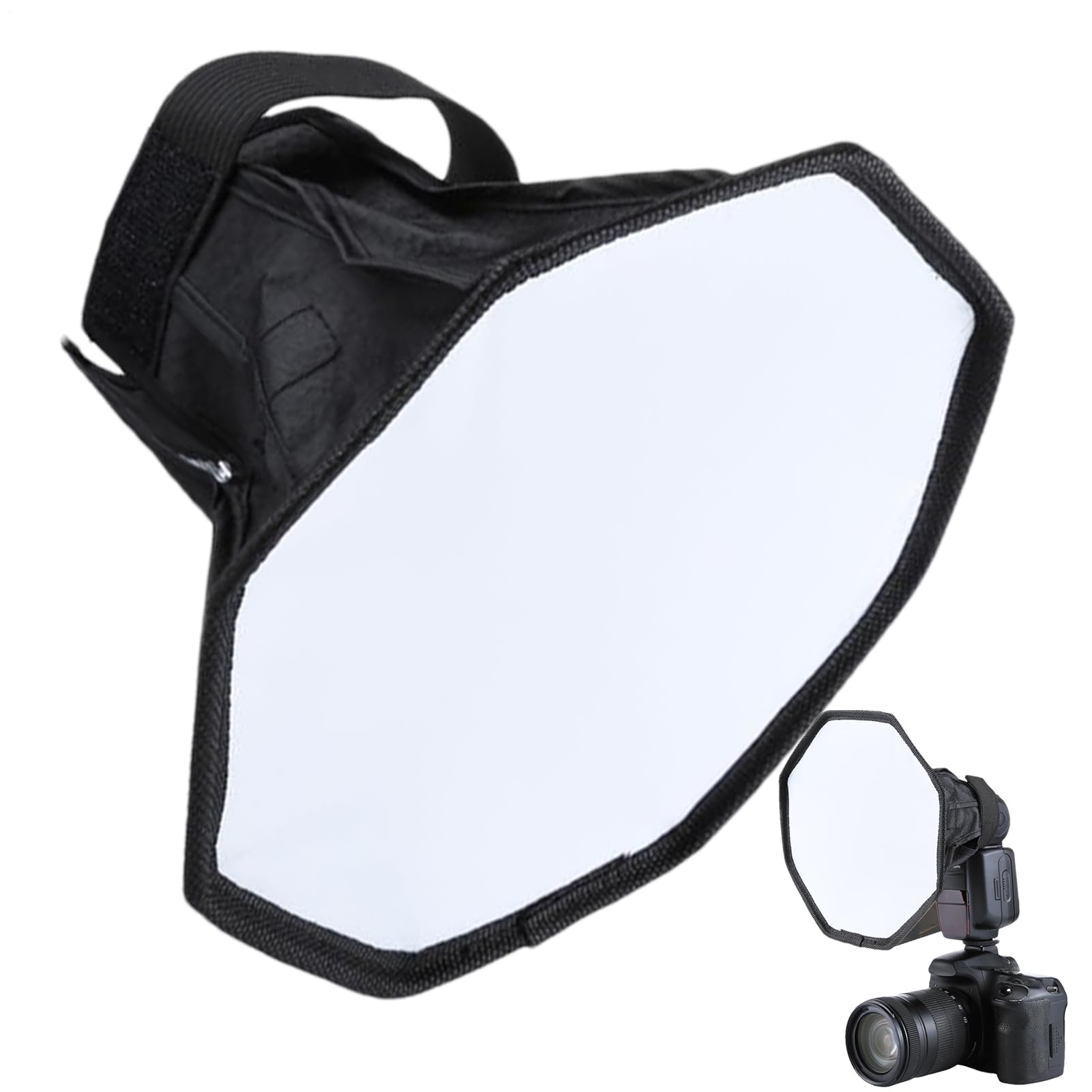 Dyfuzor lampy błyskowej do lampy błyskowej – miękki modyfikator światła do fotografii, przenośny materiał silikonowy ze składaną konstrukcją, równomierne rozproszenie światła, redukuje ostre cienie