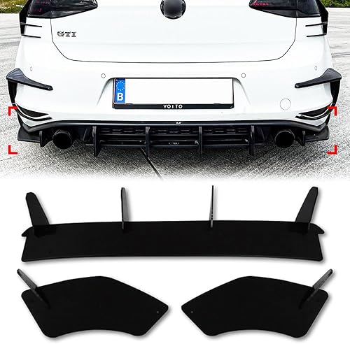 Para VW Golf MK 7 GTI 7 GTI Golf MK7 GTI sedán parachoques trasero difusor Logo Spoiler Splitter Accesorio