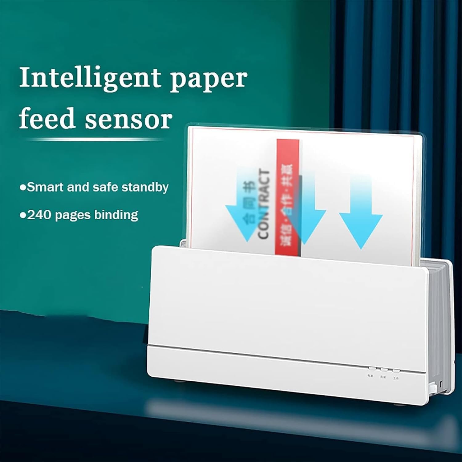 Rilegatrice elettrica a Caldo Formato A4, Spessore di Rilegatura 22 mm, Rilegatura 300 mm, rilegatrice Professionale per Documenti e Libri.