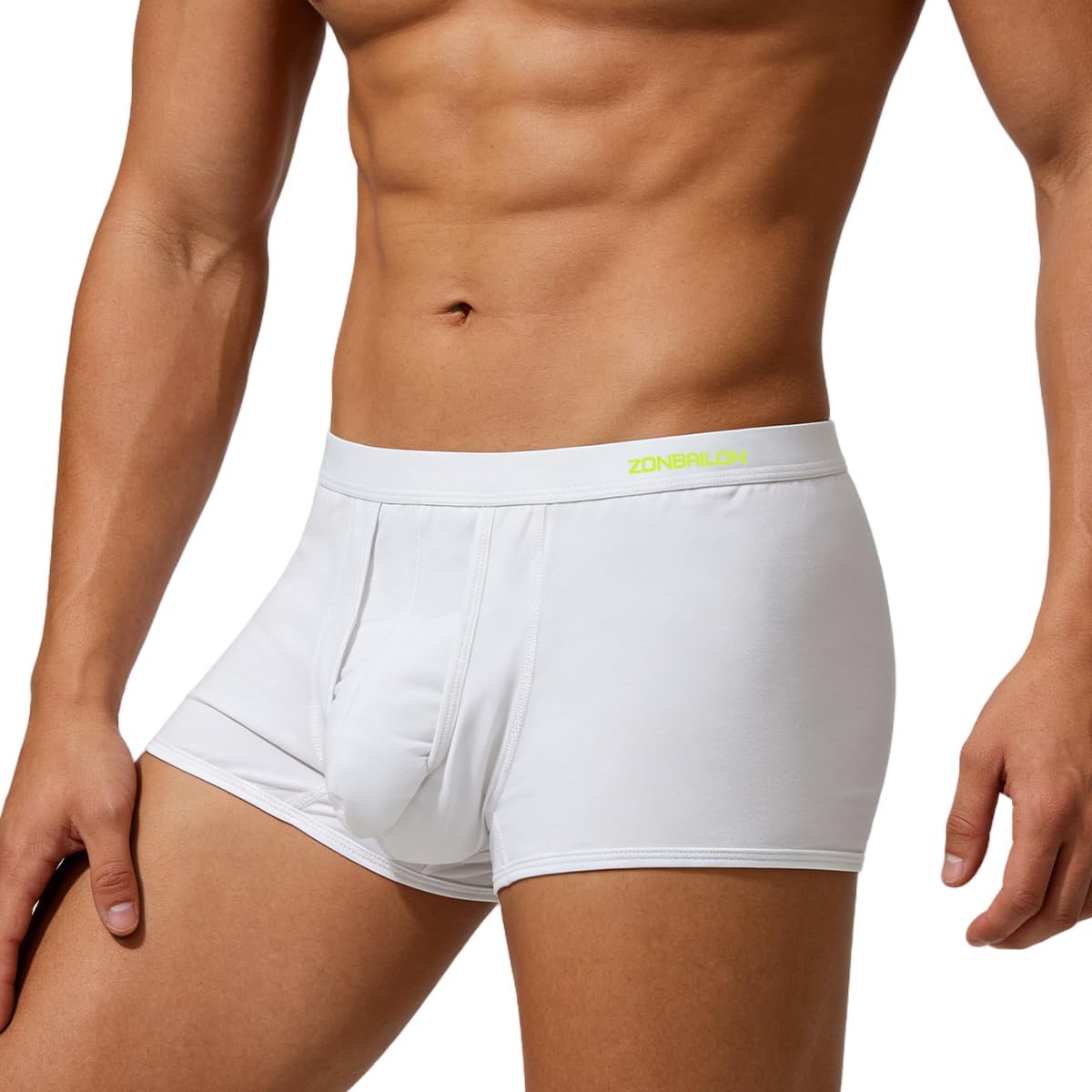 YINYOUYU Mens Bulge Enhancing Pouch Underwear Short Leg Boxers Briefs Trunk