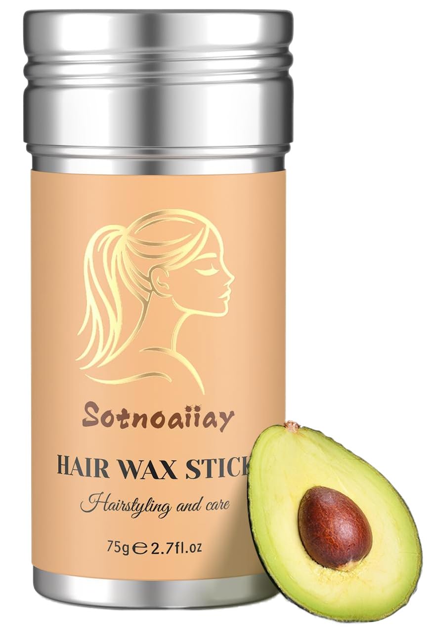 Hair Wax Stick for Woman Man, Wax Stick for Hair Slick Stick, Styling Wax for Smooth Wigs, Non-greasy, For Flyaways Edge & Frizz Hair 2.7 Oz