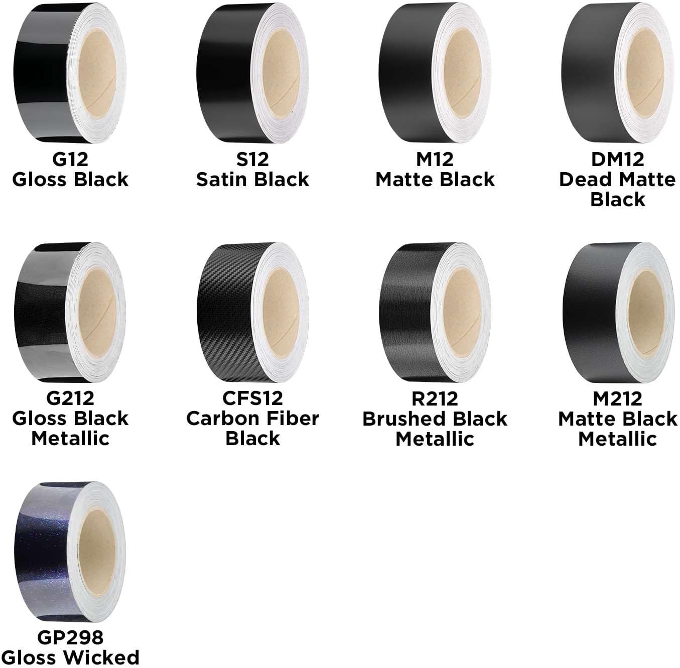 2 inchesx75 Feet Gloss Black Vinyl Wrap Kit for Black Out Chrome Delete Window Trim Door Trim Made from Genuine 3M 2080 Film