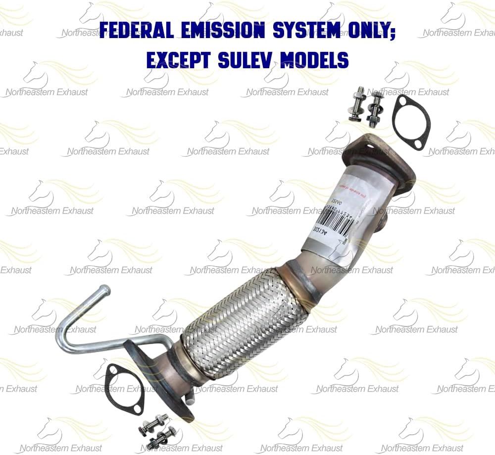Exhaust Front Flex Pipe Compatible for 2011-2016 Hyundai Elantra 1.8L | Stainless Steel | Northeastern Exhaust | Free Gaskets and Bolt Kit Included | Direct-Fit Replacement