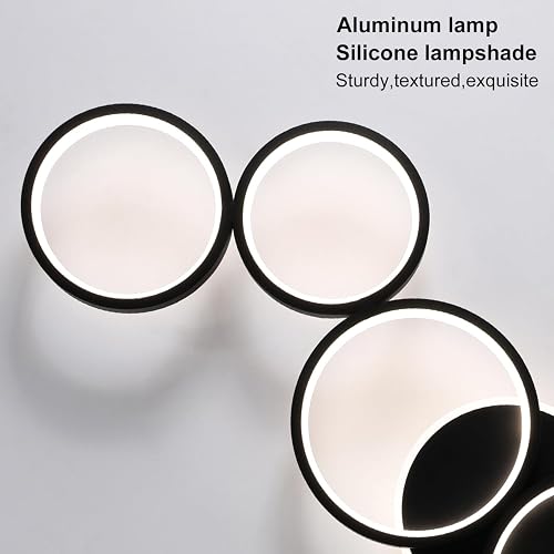 LED Ceiling Light Dimmable Living Room Ceiling Lamp Black Living Room Lamps - 8