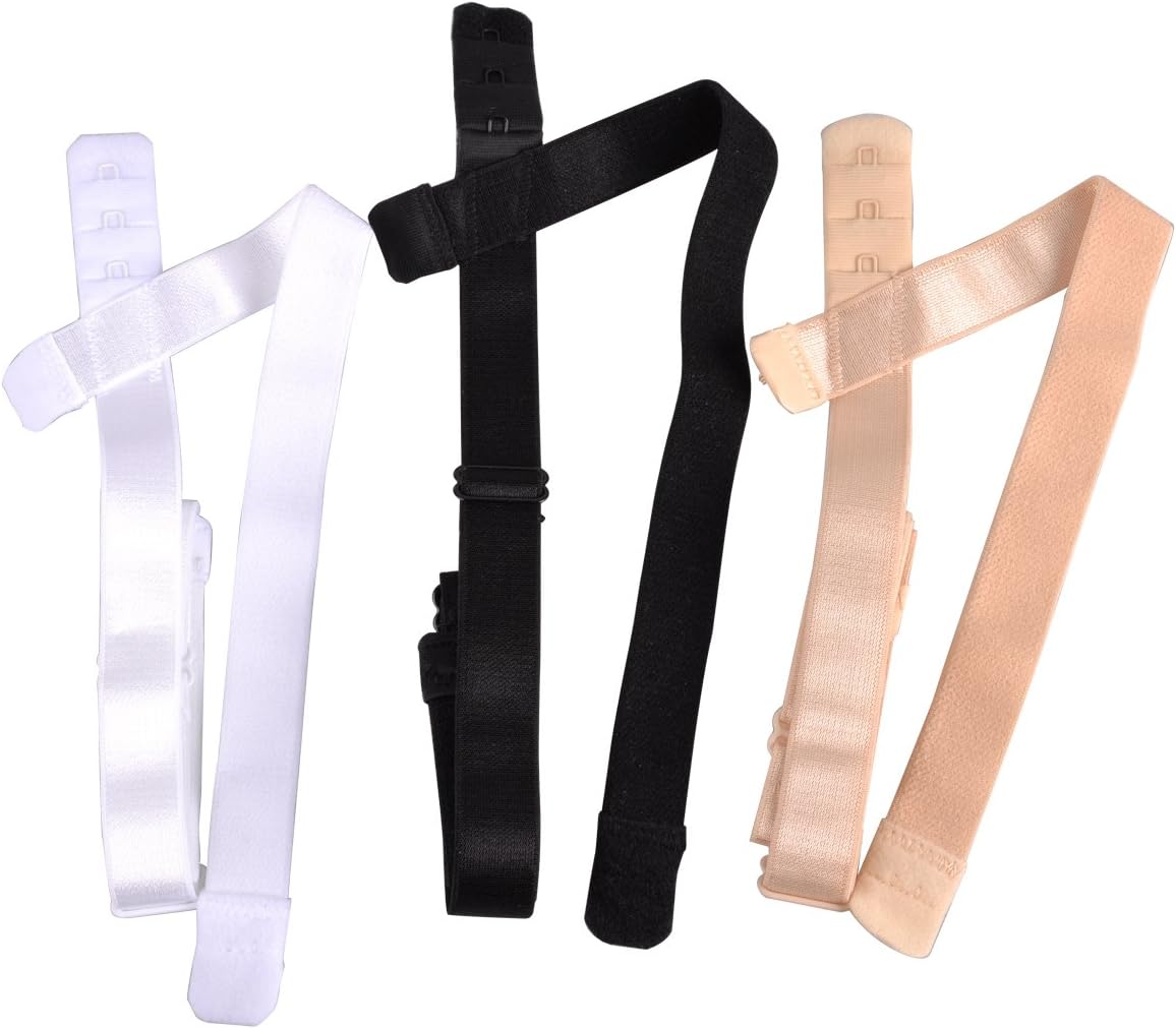 Lady Up 3 Pieces Low Back Bra Converter Adjustable Bra Strap Extender for Women Backless Dresses