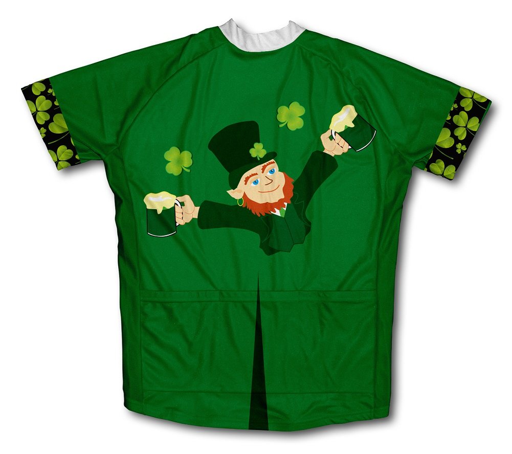 ScudoPro Iris Tuxedo St. Patrick's Day Short Sleeve Cycling Jersey for Men - Size 4XL