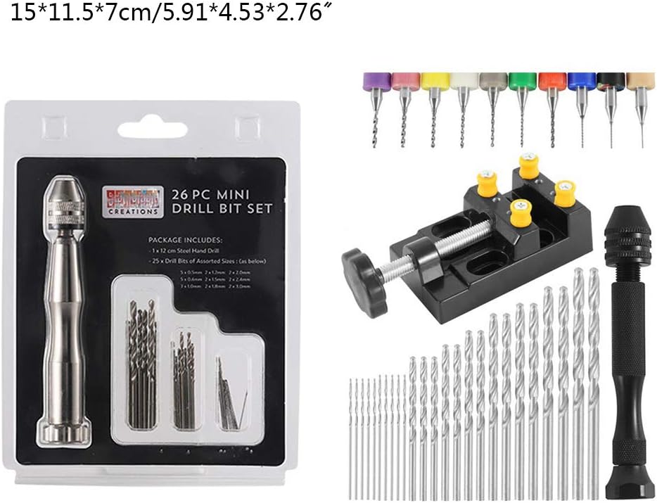 Pin Vise Hand Drill For Jewelry Making Manual Craft Drill Twist Drill Bits Set Small Hand Drill
