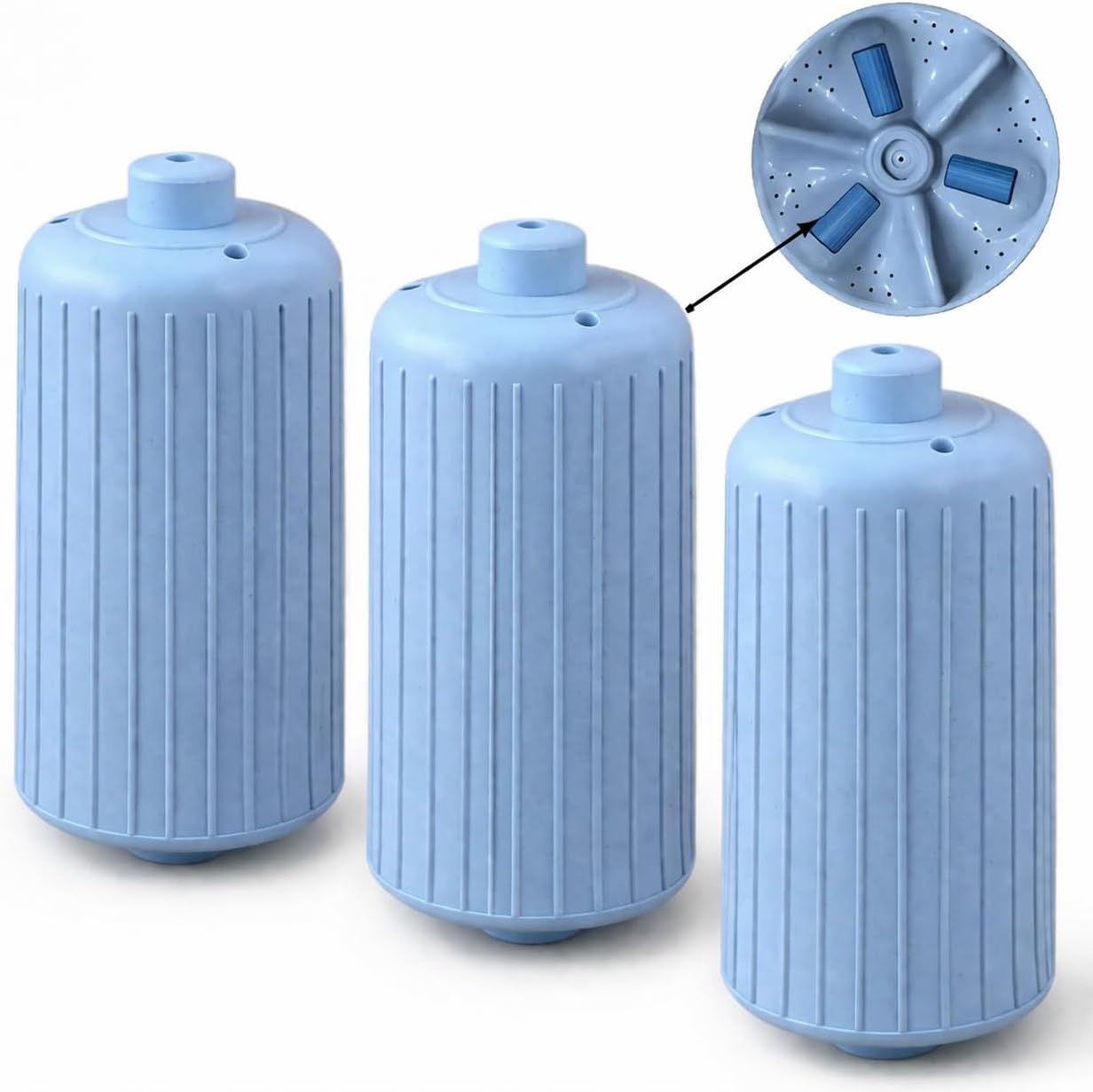 Sanavyaยฎ Samsung Pulsator Roller Hexa Storm Pulsator Roller 7 cm compatible for samsung semi automatic washing machine set of 3(7 cm Blue Colour Pack of 3)
