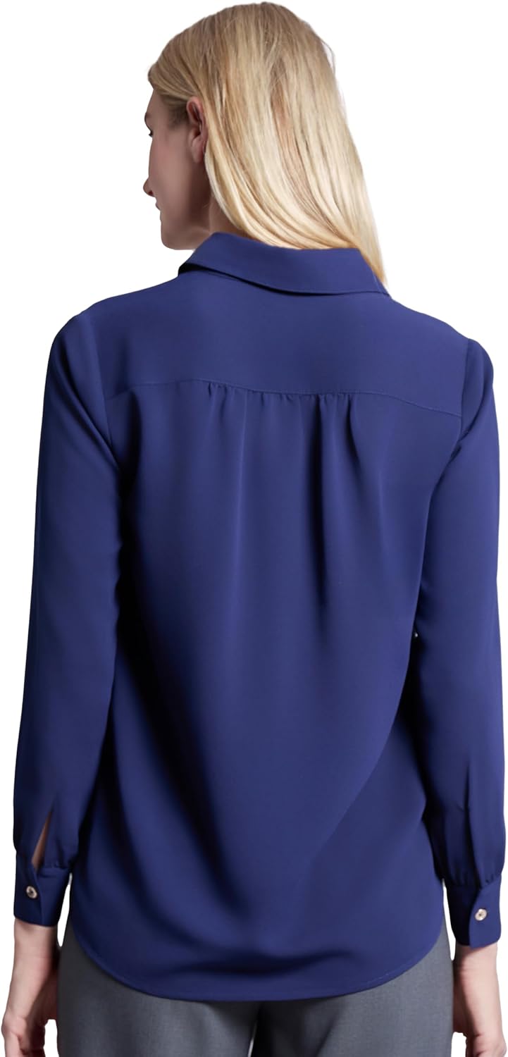 Jones New York Womens Long Sleeve Button Detail Tunic Top - Image 2