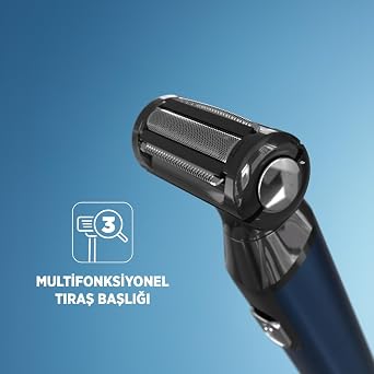 Polosmart PBS902 Pilli 2 Başlıklı Vücut Bakım Seti Navy