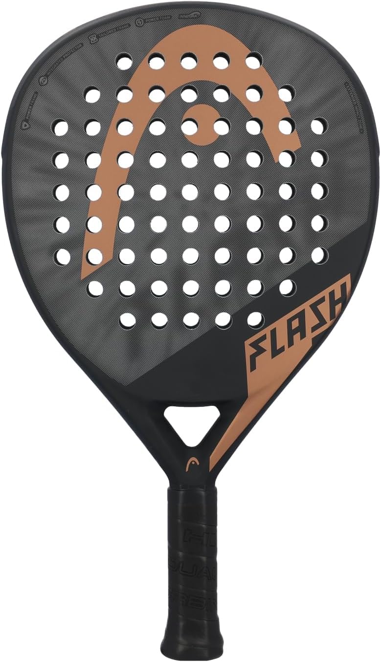 Head Uniseks Evo Speed 2023 226403 Rakieta, Czarny/Szary, 45 x 22 x 4 cm & HEAD Flash 2023 Rakieta Do Padla, Koralowy, Szary