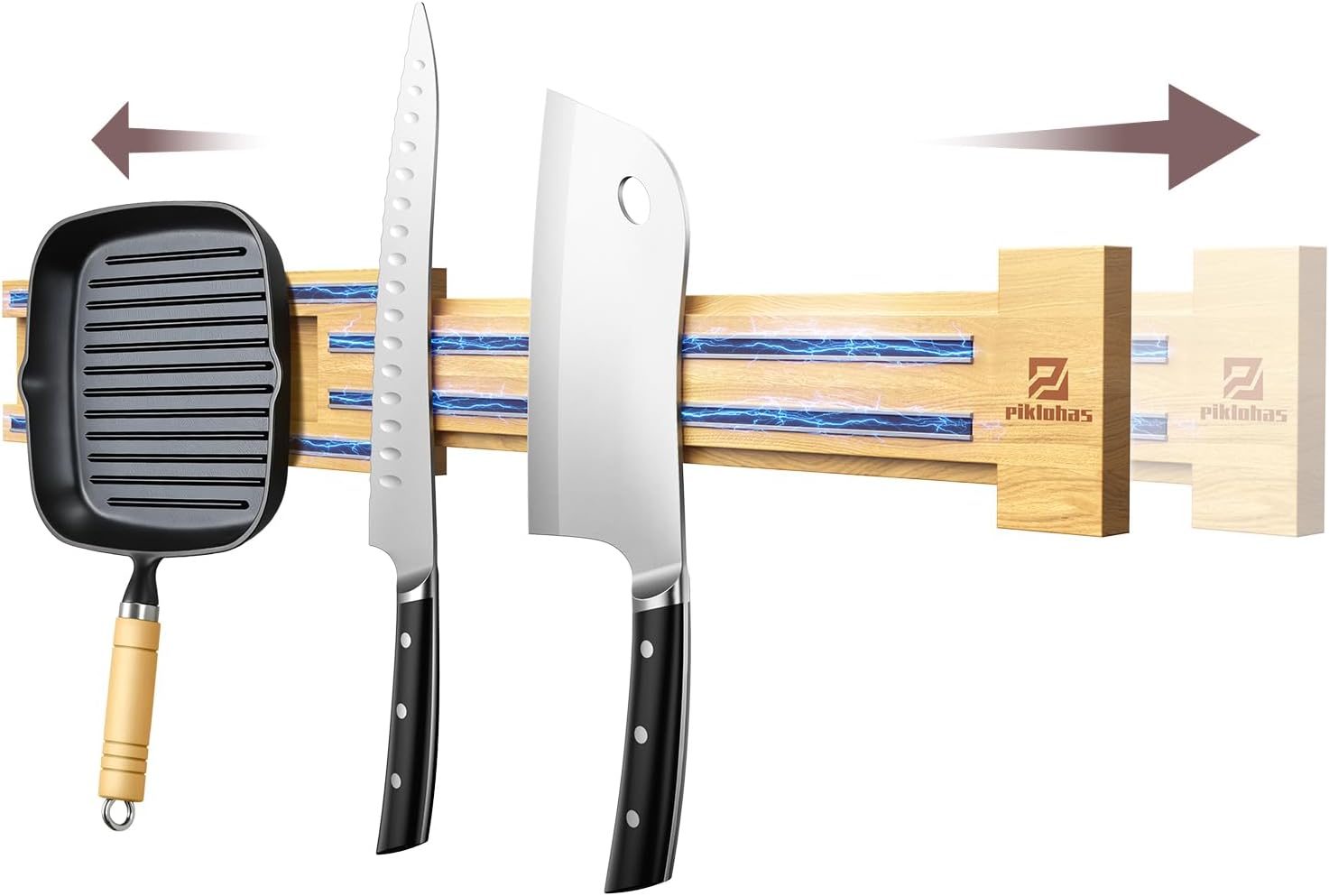Extendable Magnetic Knife Holder for Wall, Magnet Knife Storage Strip Wooden 16-32 Inch, Use as Knife Bar, Knife Rack, Kitchen Utensil Organizers Tool, Wall Mount, Housewarming, Party, Gift Box Extendable Magnetic Knife Holder for Wall, Magnet Knife Storage Strip Wooden 16-32 Inch, Use as Knife Bar, Knife Rack, Kitchen Utensil Organizers Tool, Wall Mount, Housewarming, Party, Gift Box