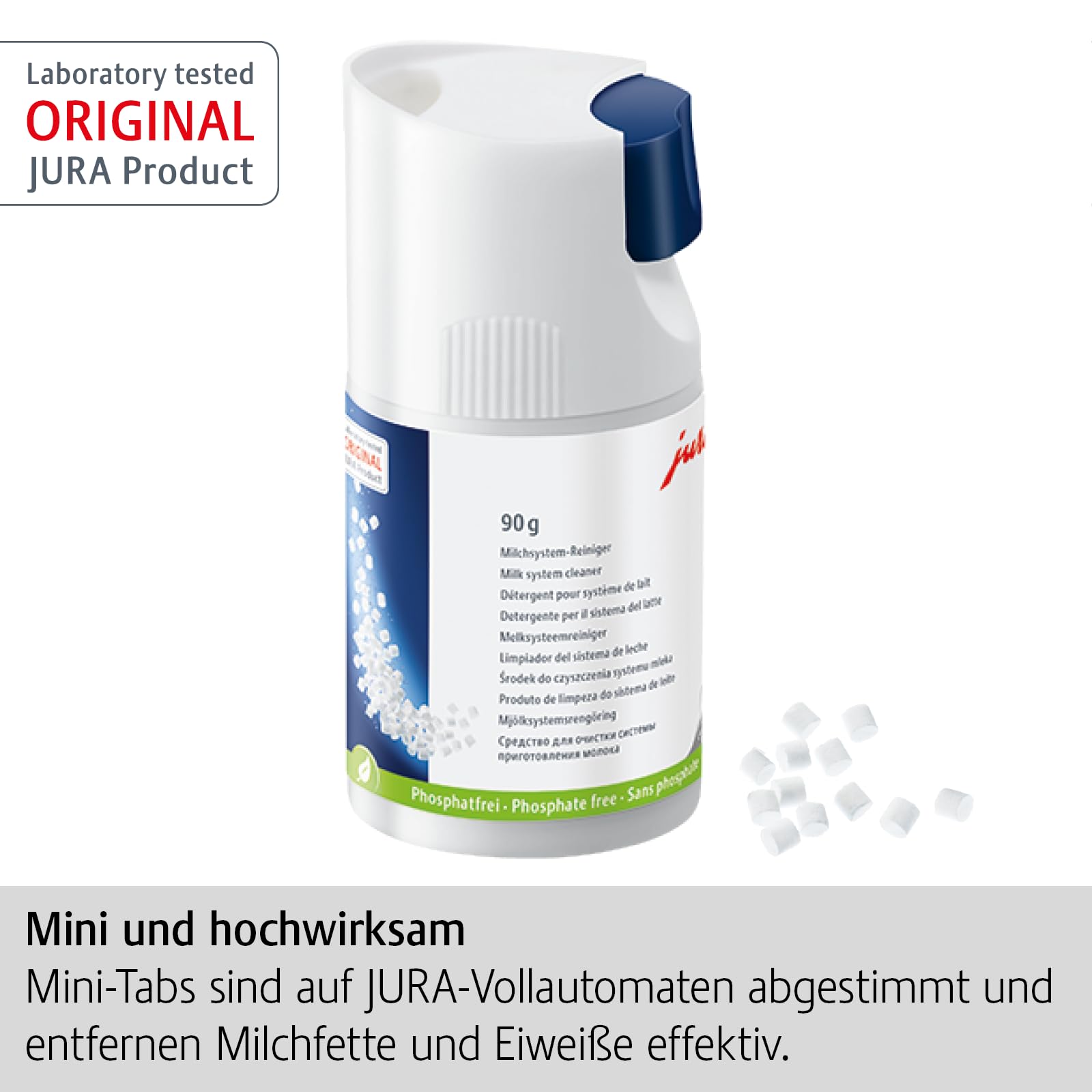 JURA Kit de cuidado original con certificado TÜV, 3 cartuchos de filtro CLARIS Smart+, 6 pastillas de limpieza, 2 tubos de leche, 1 limpiador de sistema de leche mini pastillas (90 g) – 25065 | 3 x Claris Smart+ + 6 pastillas de limpieza + 2 tubos de lech