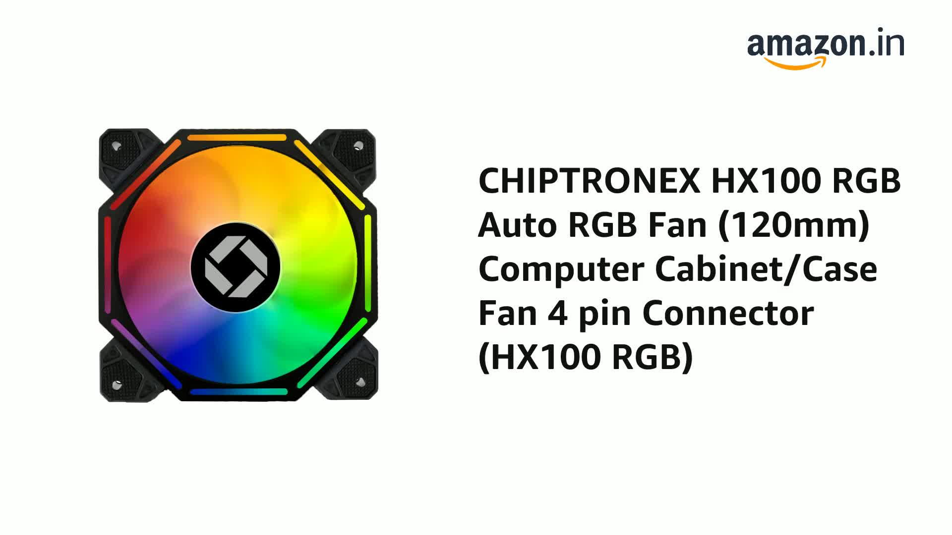 CHIPTRONEX HX100 RGB Auto RGB Fan 