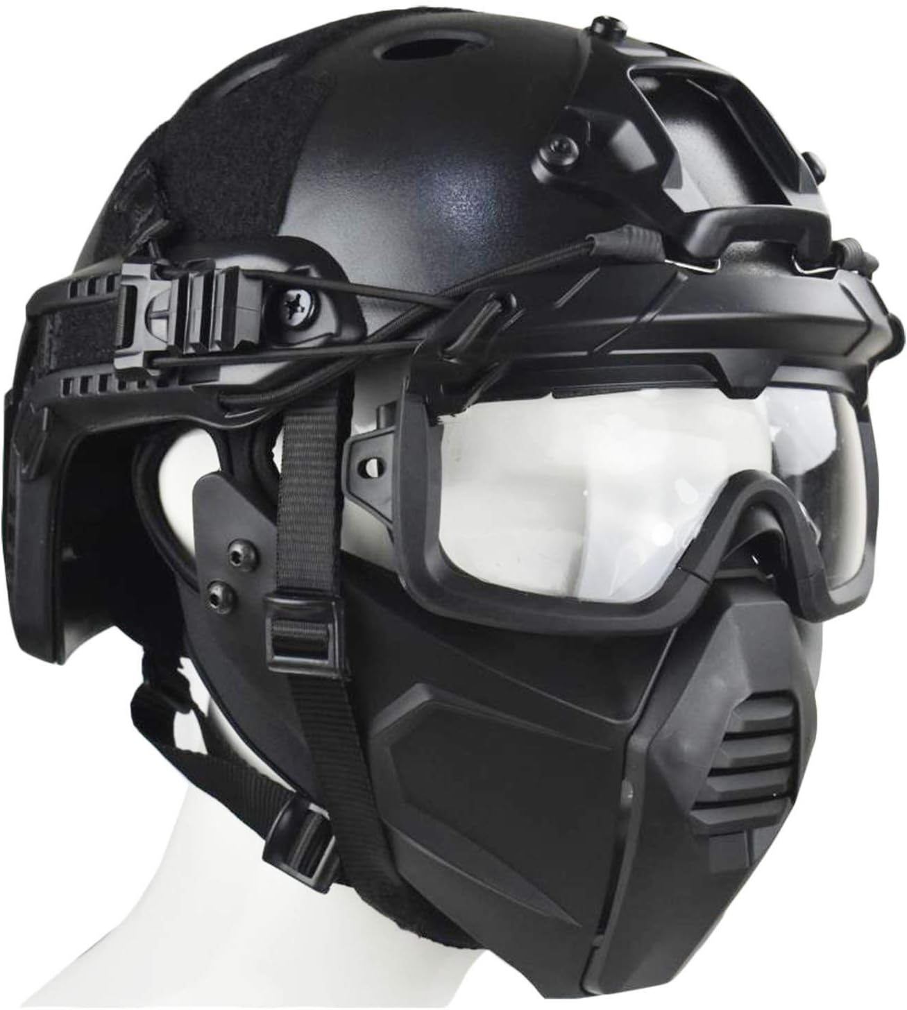 WLXW Tactical Airsoft Mask/PJ Type Tactical Paintball Helm und Tactical Brille Mit Doppeltem