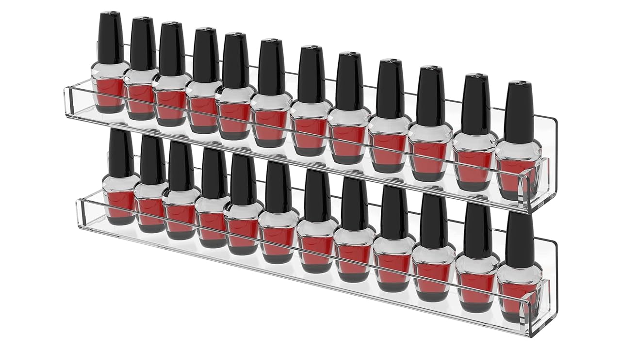 Porpoise Acrylic Wall Shelf for organizing Nail Polish,DIY,3mm,32 * 6 * 4 Pack of 2 Clear and Transparent (B0D3LJVZ1X) Amazon Price History, Amazon Price Tracker