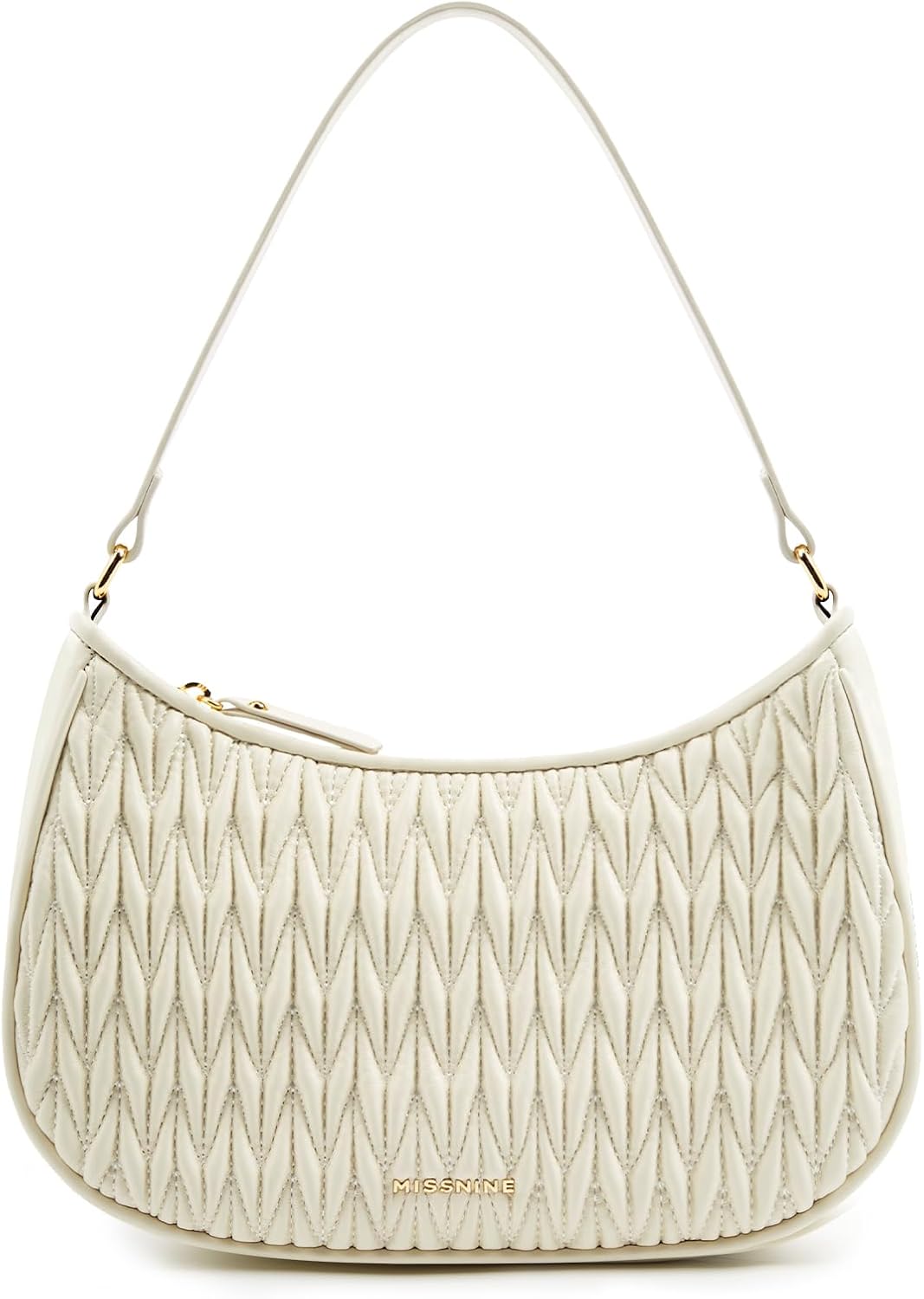 Missnine Shoulder Bag Purses for Women Small Handbags Mini Clutch Purse with Adjustable Strap Trendy Hobo Underarm Crescent