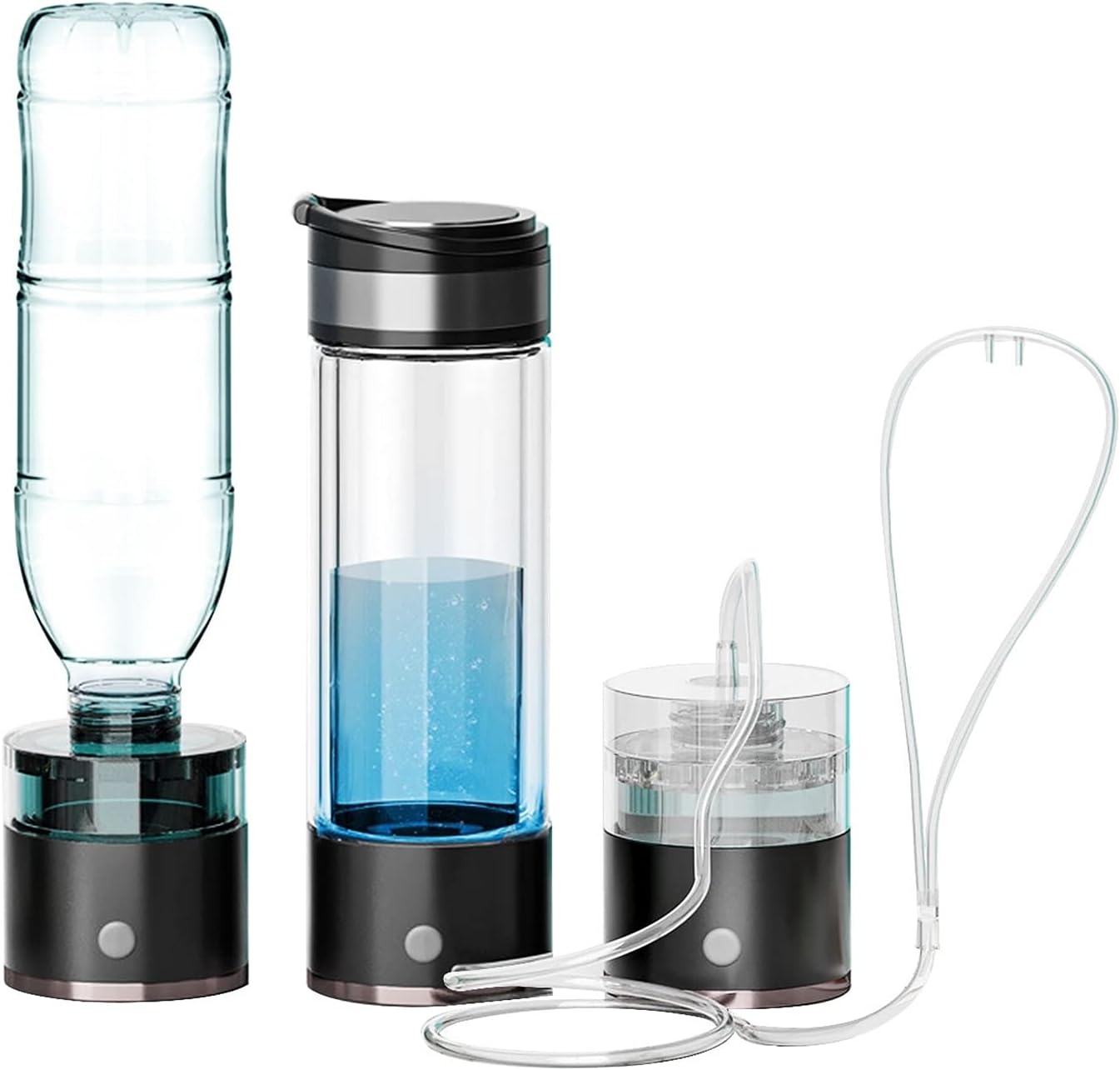 LOZITX Wasserstoff Wasserflasche - Bis Zu 6850 PPM H2-Konzentration - 420ml Hydrogen Water Bottle