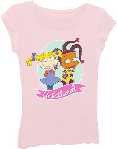 Nickelodeon Rugrats Angelica & Susie Carmichael T-shirt pour fille, Rose clair, 