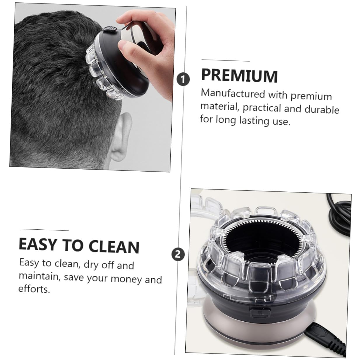 VILLCASE Professioneller Haarschneider Satz Kompakt Geräuscharm Langlebiger Haarschneidemaschine mit Detailtrimmer für Herren Friseur Reise Zufällige Farbe