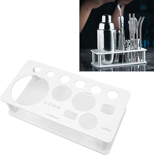 Miniatura 4 de Kit de barman de acero inoxidable con soporte acrílico, juego de herramientas de barra de folleto de recetas con soporte para el hogar y juego de