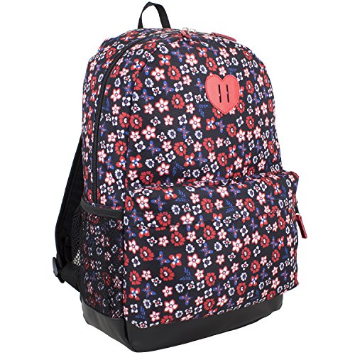 Eastsport Lightweight Daypack – Black/Red Floral Print