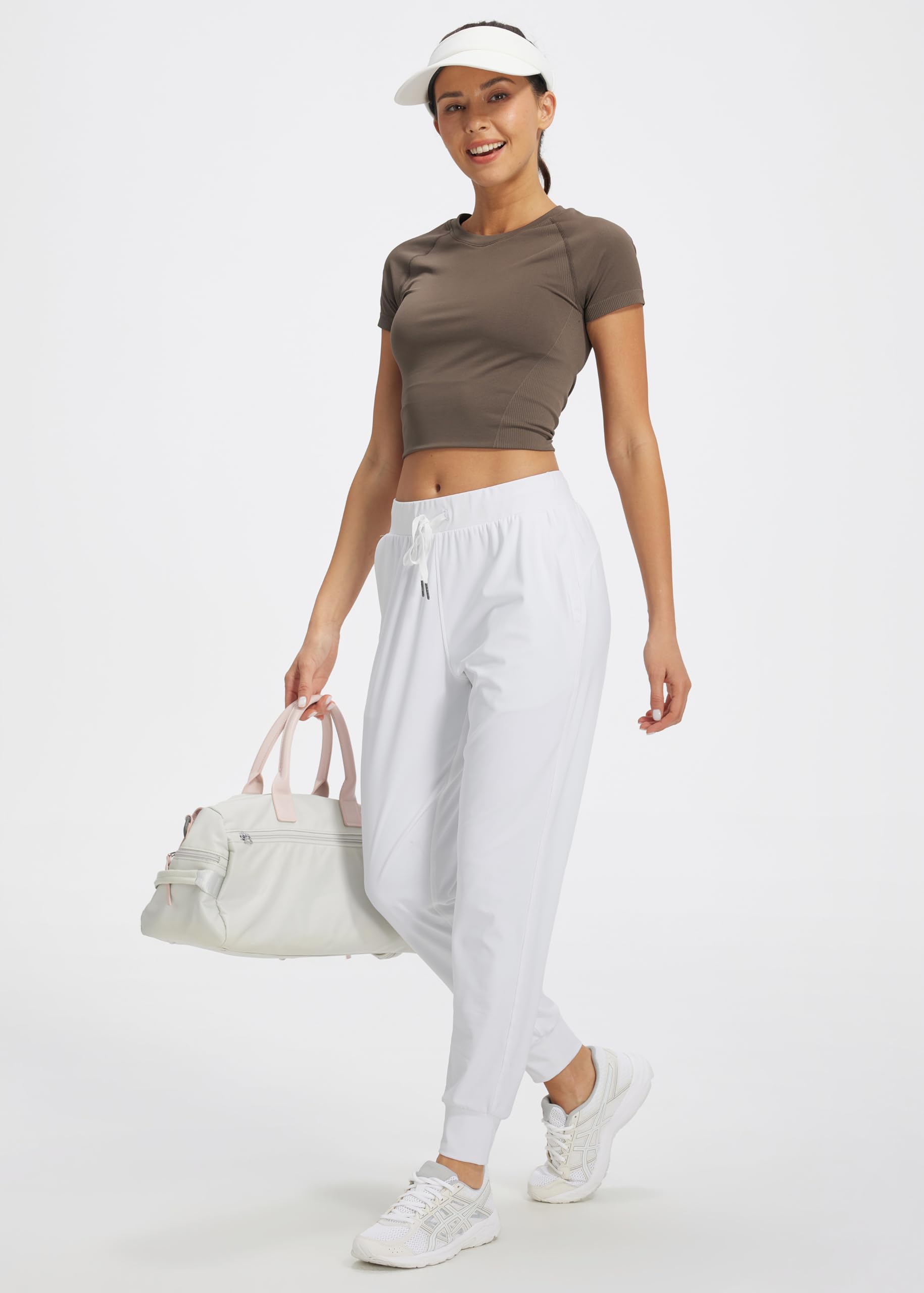 Libin Pantalones Deportivos Mujer Pantalón de Chándal con Bolsillos Elásticos Transpirables para Correr Gimnasio Deportes Jogging Casual