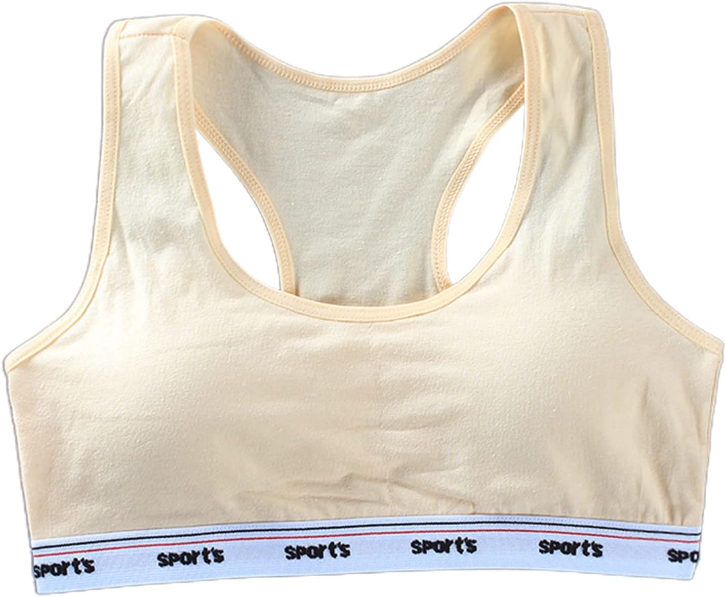 BAIRU Girls Sports Bras- Print Letters Racerback, Solid Colors Training Underwear Top with Sponge Pad