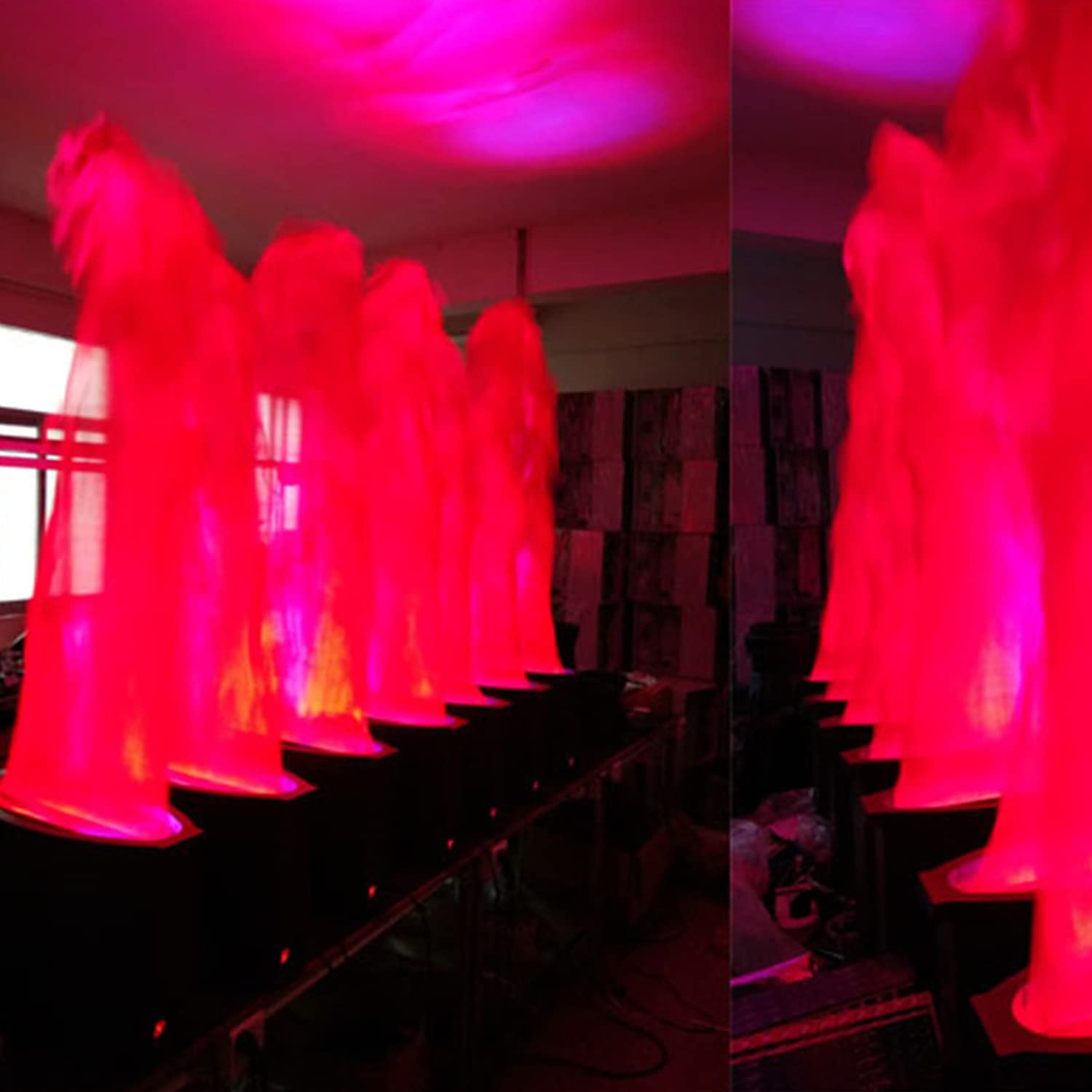 36LED Simulazione Fiamma Luce, Rosso + Blu Effetto Lampada Fiamma Simulata, Lampada Fuoco Falso per Illuminazione Palcoscenico Halloween Dj Disco Party,1.5m
