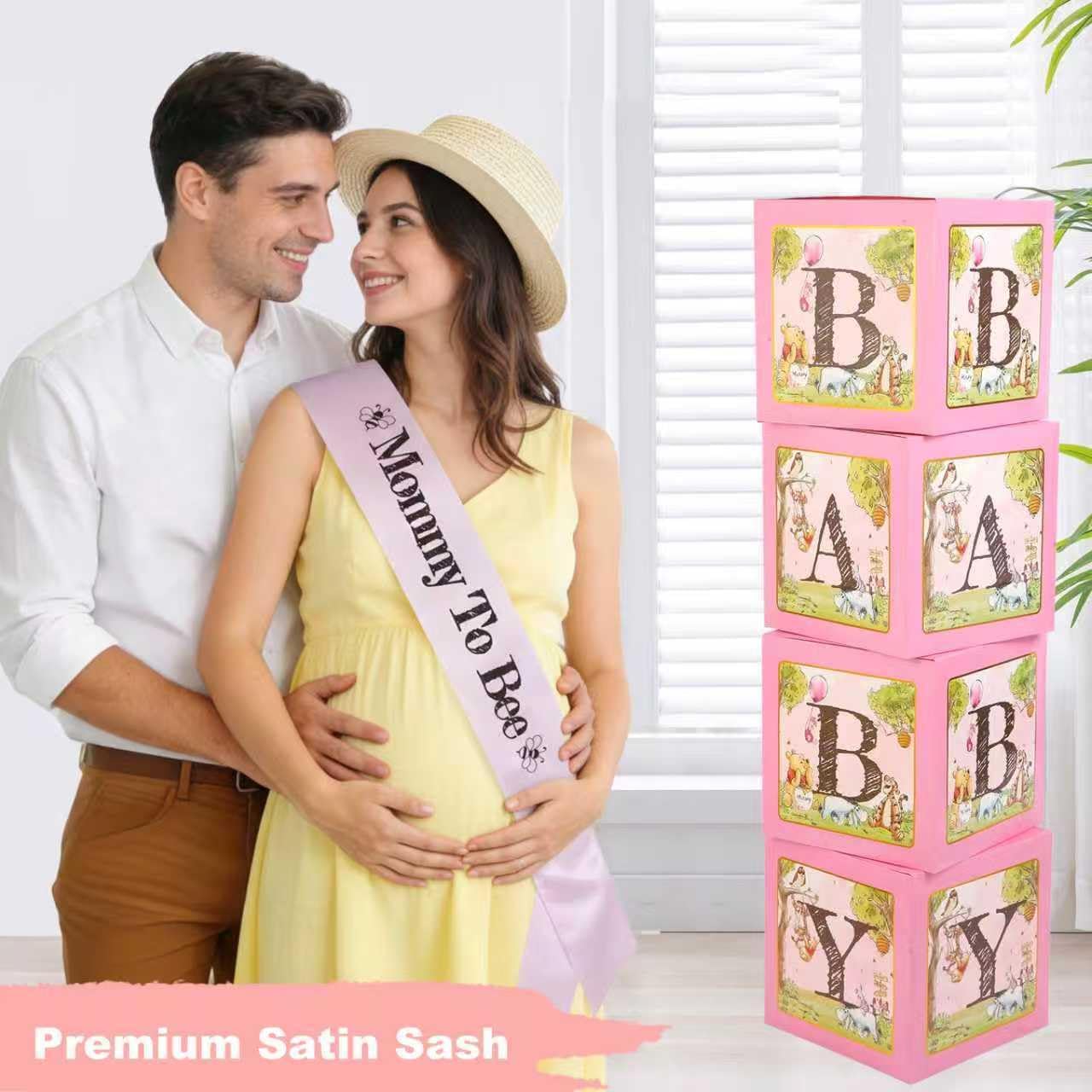 271 Pc Classic Winnie Baby Shower Decorations for Girl –All-In-1 Pink Pooh Baby Shower Balloon Arch, Vintage Pooh Bear Theme Party Decoration Kit with Backdrop, Banners, Baby Boxes, Sash & Table Décor
