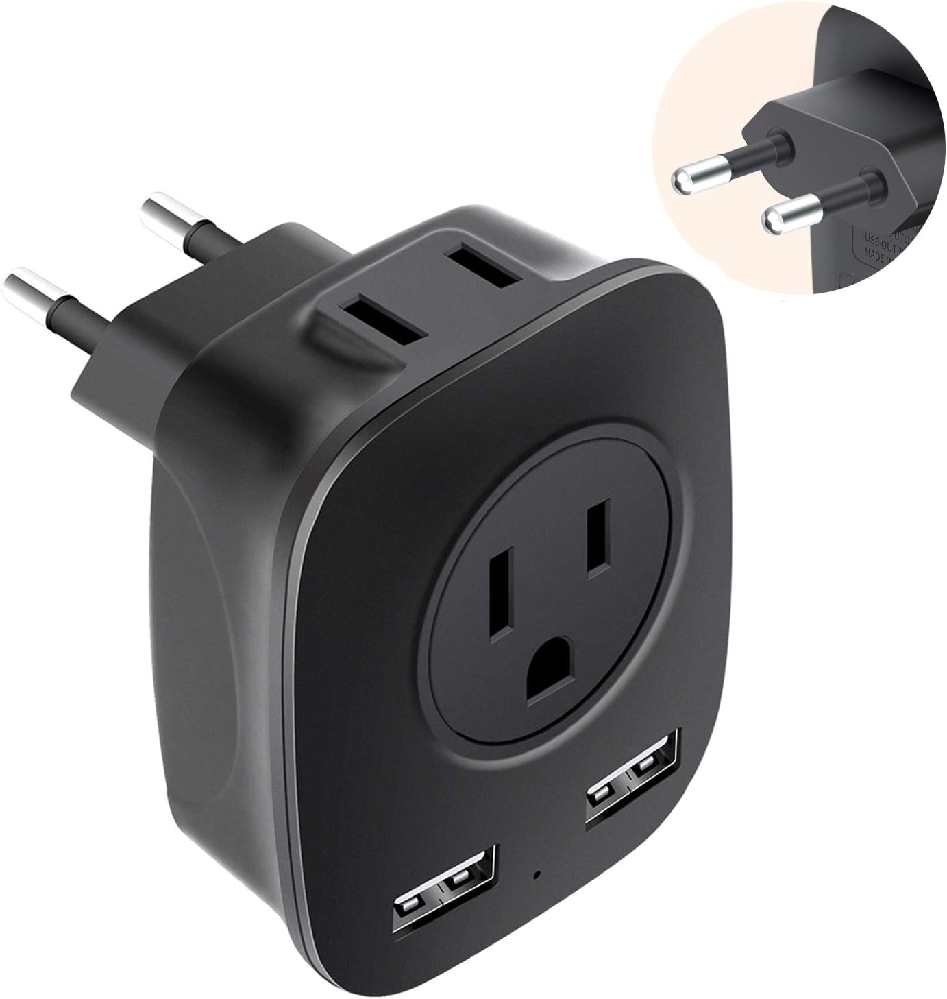 European Plug Adapter, NEWVANGA International Universal