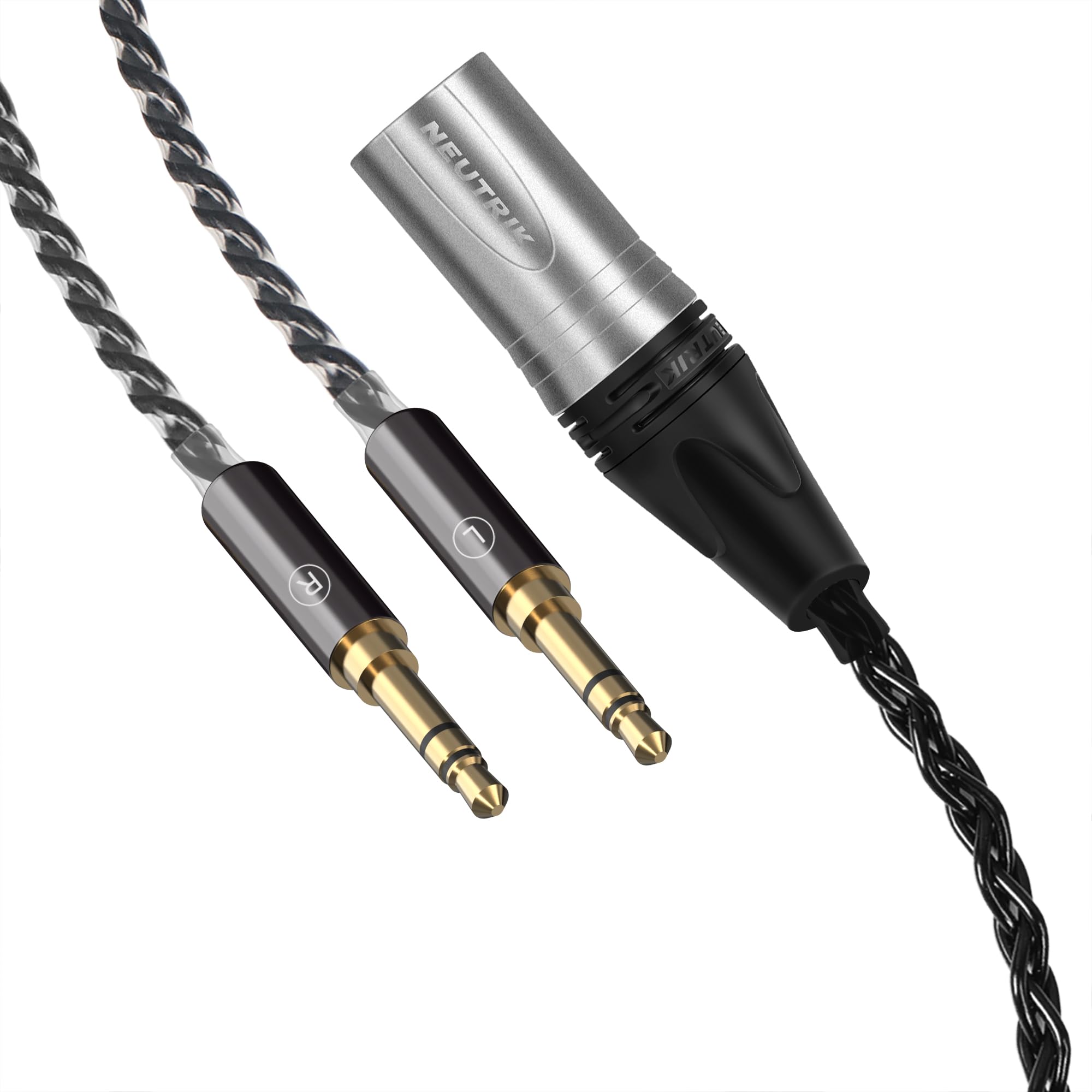 Câble audio amélioré Linkidea 6N pour casques HIFIMAN Edition XS, SUNDARA, Arya, HE400SE, Ananda et Denon AH-D7200, XLR 4 broches vers 2 fiches mâles 3,5 mm, 1,5 m