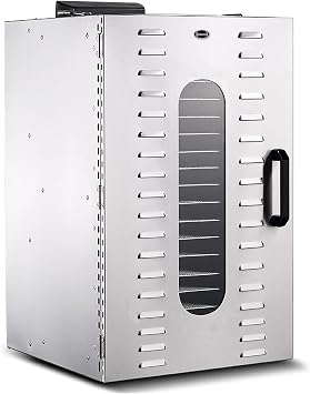 Food Dehydrator 20 Stainless Steel Trays, Food Dryer Machine for Fruit, Vegetables and Meat, with 86 F - 194 F Adjustable and 024 Hours Digital Time Control, Includes Recipe Book