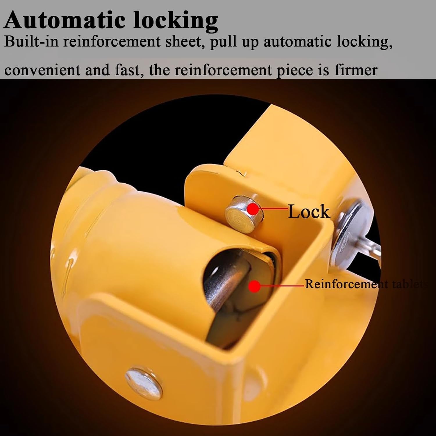 Lockable Folding Parking Post – 600mm Tall Security Bollard For Driveway & Parking Lots