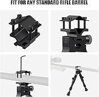 Vista 5 de Feyachi 3 in 1 Tactical Riflebipod + Rail Mount Adapter + Barrel Clamp Adjustable Height from 6.5" to 7.0" for Hunting