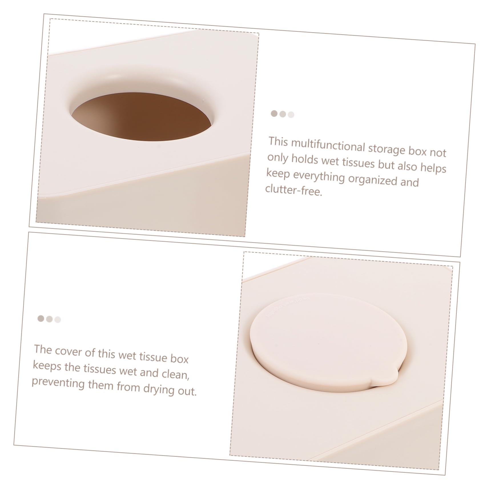 Feuchttücherbox mit Deckel Wiederverschließbarer Silikonhalter für Babys Kompakte Aufbewahrung in Beige Universeller Feuchttuchspender für Zuhause und Unterwegs