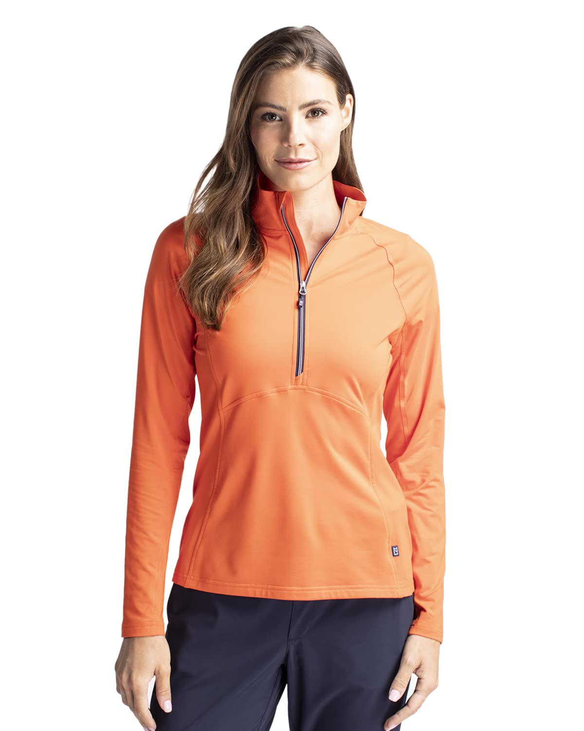 Cutter & Buck Langärmeliger Adapt Eco Knit Pullover Mit Halbem Reißverschluss Camisa Mujer