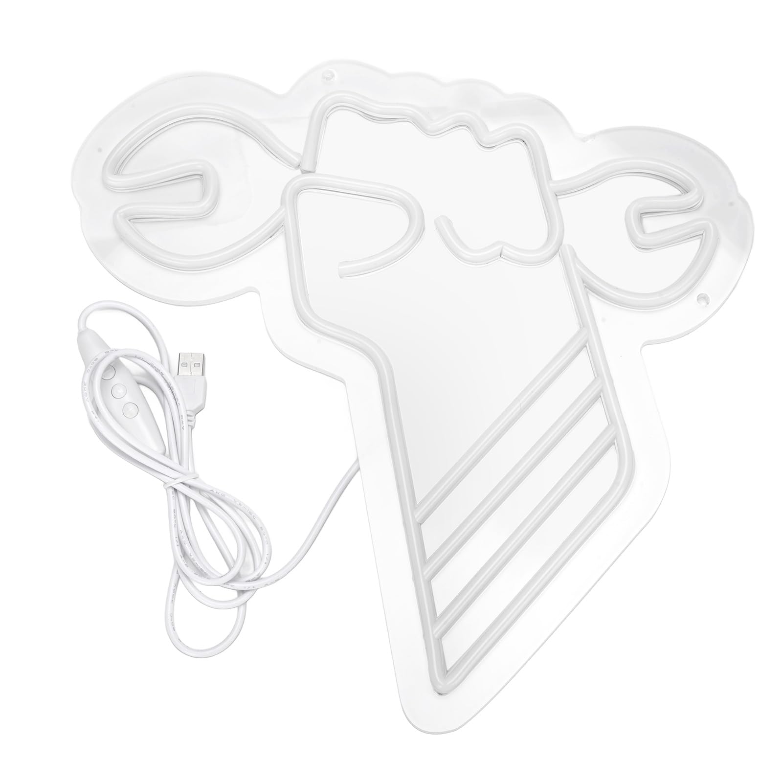 Néon LED garage éclairage d'atelier accrocheur USB dimmable clé acrylique
