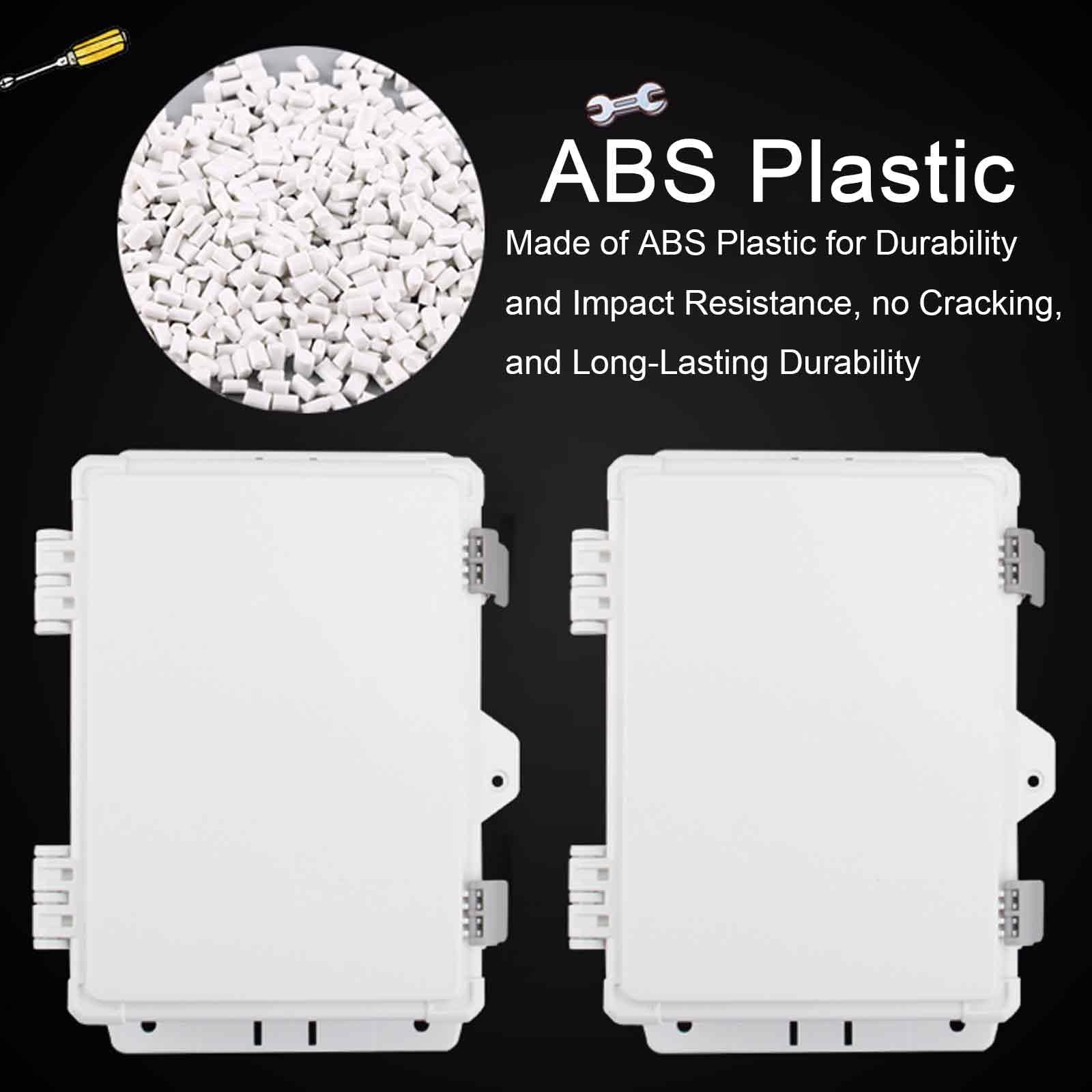 Abzweigdose Wasserdicht für den Außenbereich IP66, Verteilerkasten ABS-Kunststoffgehäuse für den Außenbereich, Grauer Deckelverschluss, für Heimwerkerprojekte(14x22x8cm/5.5x8.7x3in)
