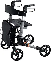 Andador 4 Rodas Dobrável Com Freio E Cesta Premium Hidrolight