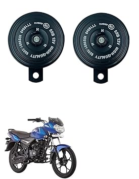 Znee Smart Motorcycle Horn Loud Sound Waterproof 12V 110DB (Set of 2) for Bajaj Discover 110