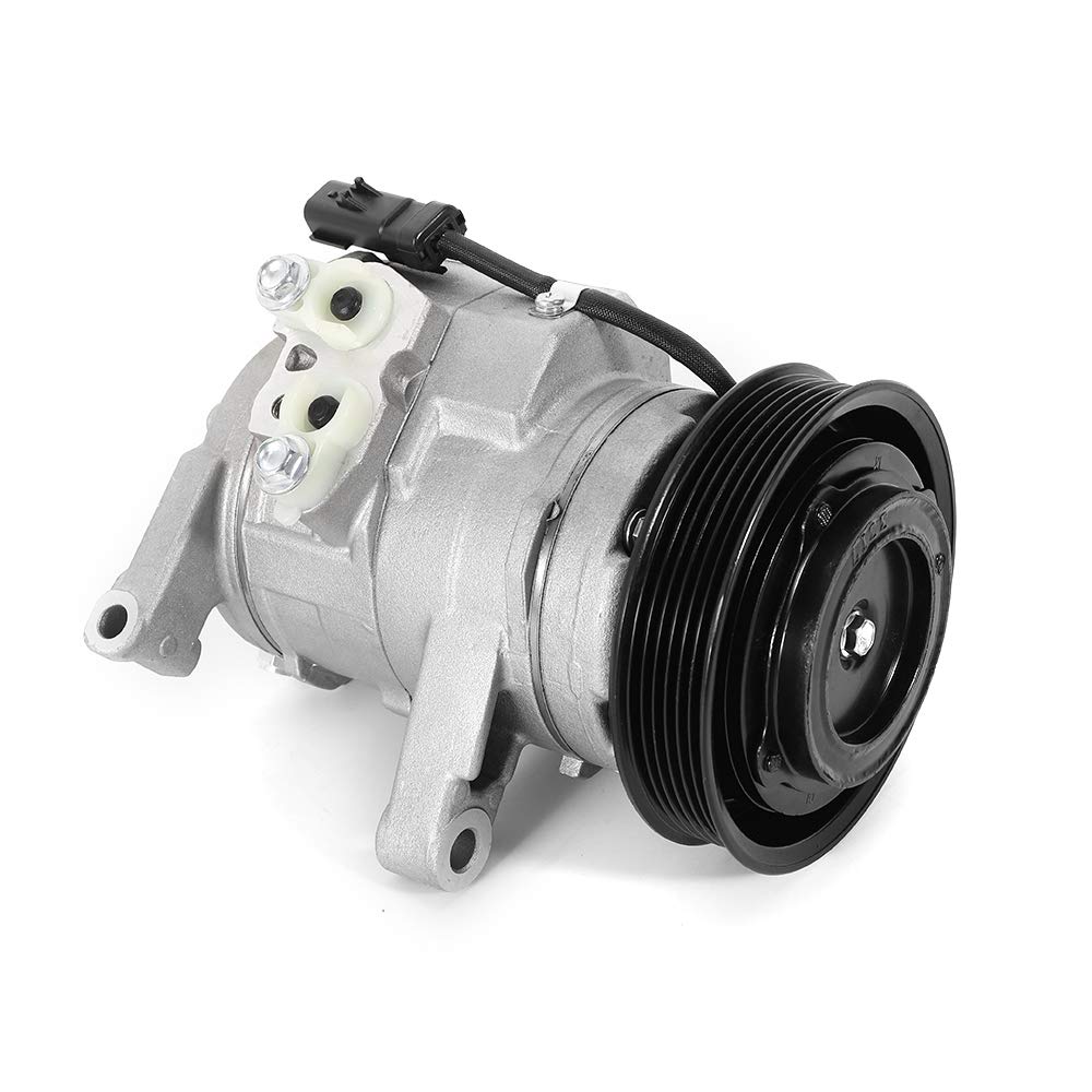 A/C Compressor with Clutch for 2004-2007 Dodge Dakota/Ram 1500 3.7L/4.7L, CO 10800C 10350380 Replacement, 12V R134A