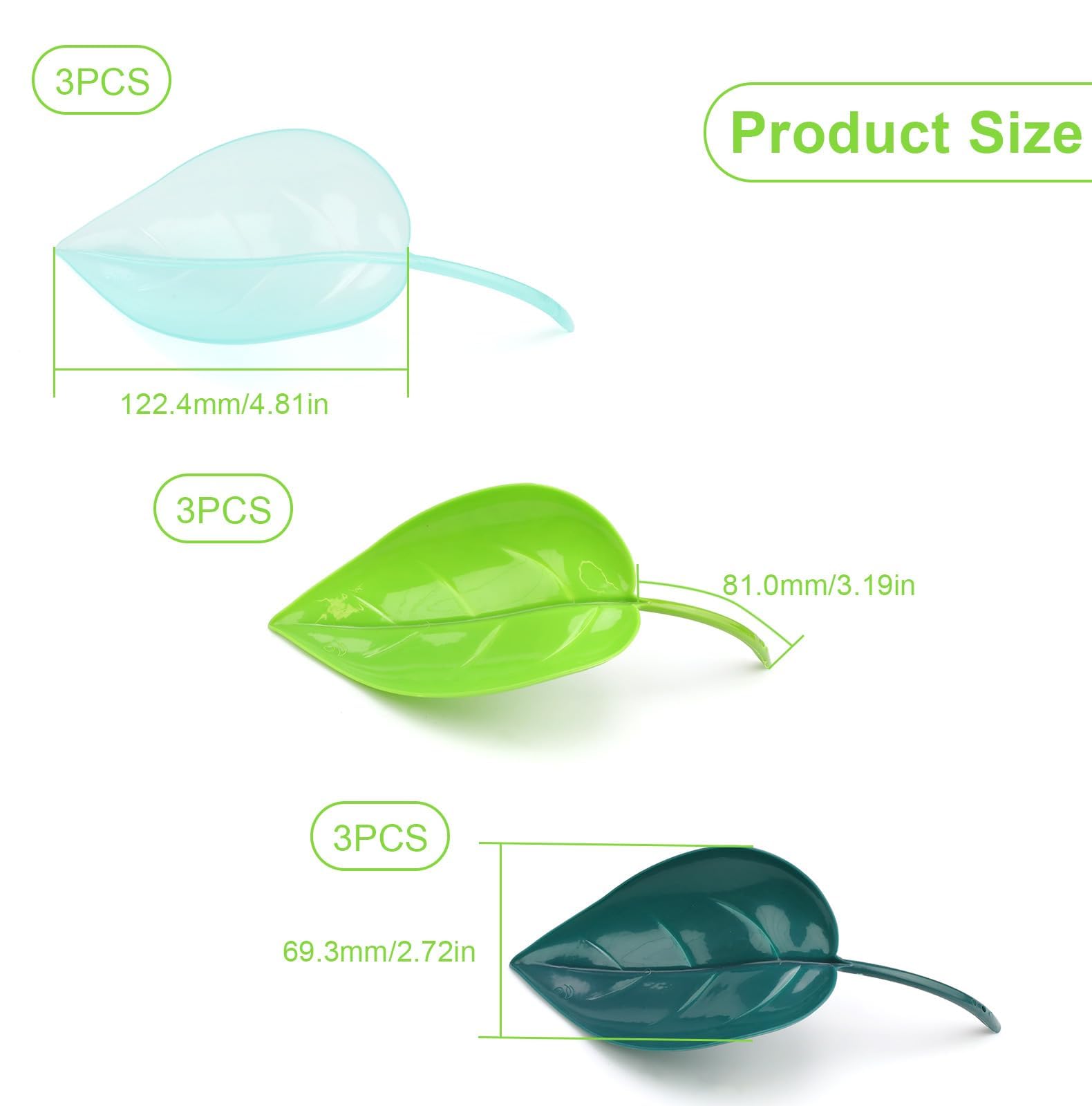 Pflanzen Wasserspender, WJUAN 9 Stück Gießblätter 3 Farben, Lustige Bewässerungssystem für Pflanzen Kunststoff, Humanisiertes Leuchtendes Design, für Innen Außenpflanzen